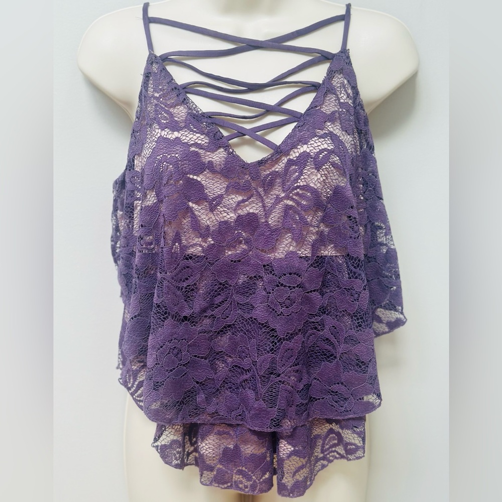 Express Lace Tank Top, Size Medium